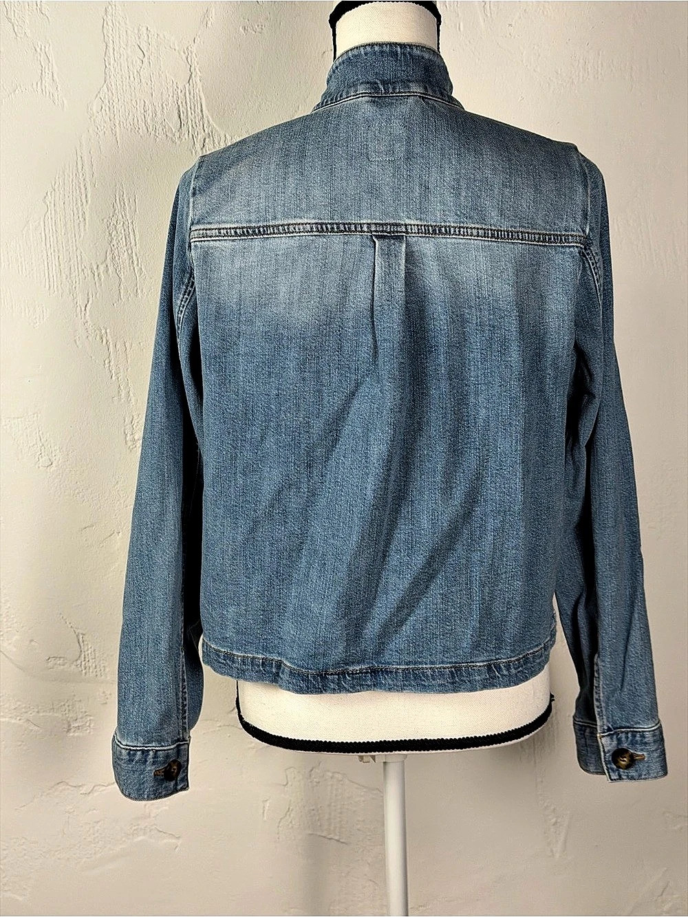 J. Jill Light Blue Denim Oversized Boxy Jacket Size XS Like New - Picture 5 of 15